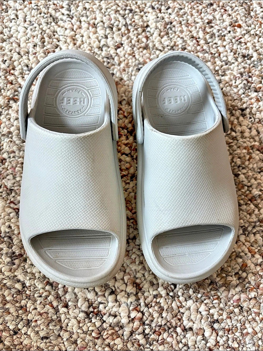 Reef Kids Rio Slide Sandals in White